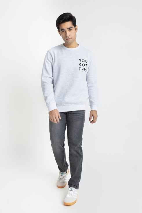 The Grey Embroidered Sweatshirt